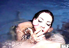 (Alli Rae, Rachael Madori) - Midnight bare Pool party - Real tramp Party