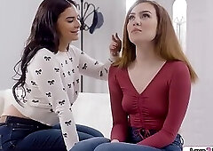 College girls play a game and lick pussy