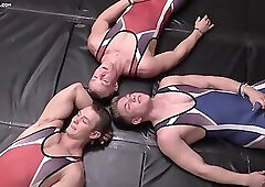Wrestling Buddies Jerk Off Together
