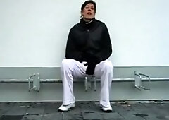 Busty Czech amateur fucks outdoor in public