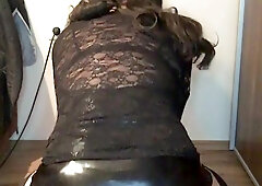 Crossdresser rails her fuck stick