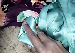 Satin-clad crossdresser gets raunchy in some lingerie