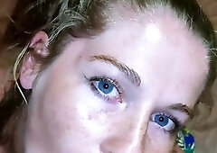 Blonde amateur milf does anal on pov camera 21