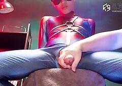 Skinny young Asian twink with big cock experiences intense anal pleasure