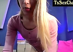 thin latina chick transgirl and hot ass teases on cam