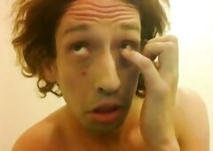 Topless Transgirl Touching Her Eyes