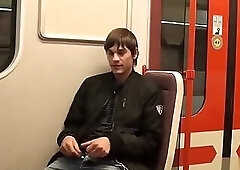 Cute teen jacking off in the