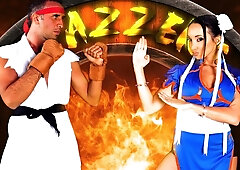 Artistic sex in the doggy style with a busty brunette Asian Katsuni