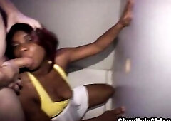 Monique is wild and very sweet too. She loves to stuff stranger penis straight up her ASS HOLE! Anal fucking all the way in this nasty ass Glory Hole 