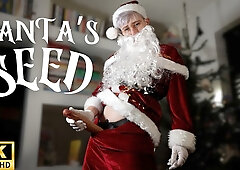 Santa's Seed - FtM Bad Santa Jaq Quicksilver Trades Nice List Status for a Festive Blowjob - POV dom