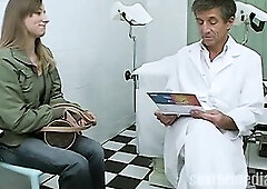 Dr. Smutty gets 'em all! Even a teen beauty has now strayed into his sex practice. The hawt teen cutie actually does not look sick, but during 3s