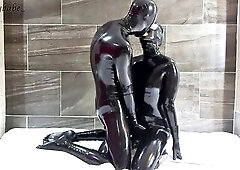 This was such a joy movie scene! We started off touching every other all over our full latex bodies, caressing and hugging. One time we got actually l