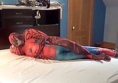 Gay spiderman, superhero gay, defeated superhero gay