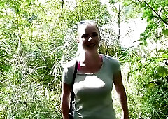 German Ginger Hotty with Green eyes talk to risky Public POV Screw by Stranger at Holiday Journey