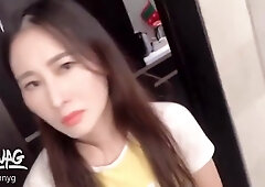 Cum Insight Her! Tight Pussy Asian Teen With Big Ass Rides Dick! Asian Amateur