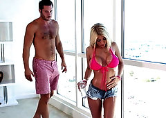 Busty blonde bombshell