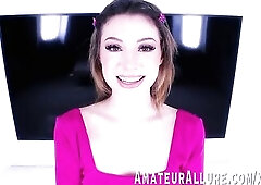 Hottie in Hawt Pink Costume Gets Down and Messy