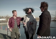 German old woman Noemi gets double penetrated for the first time