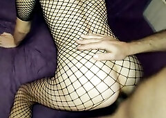 Amateur casting at the home with milk wife