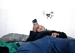 A single guy releases some tension while enjoying a beach moment