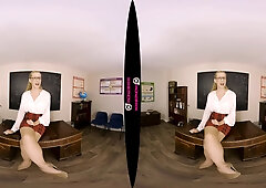 Bad Behaviour; British Blonde Teacher Solo Striptease
