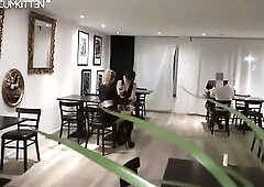 German blond is pissing in a public place, in front of random boyz and it feels precious