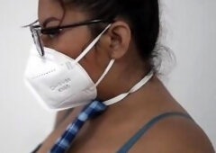 Student in petticoat comes home and looks for her desktop computer to do homework!! That babe's a appealing older and filthy doxy