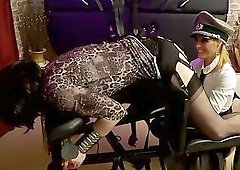 Officer strapon bitch assfucks sissy slut