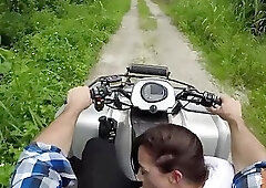 Cock hungry babe Ashlynn Taylor fucks in the car for a ride