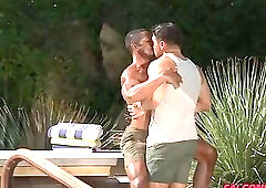 Beau Butler and Sean Xavier fucked by the pool