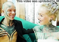 Tattooed Trans Angel Lesbo Play Snatch Licking and Toy