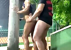 Endowed with a thick cock, fucking me in the street in front of my house.