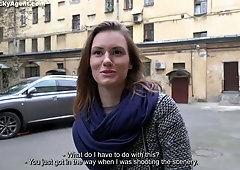 Russian amateur chick Sofy Torn does her best in casting XXX video