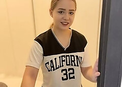 My friend's girlfriend wanted to fuck so much that she decided to fuck me while her boyfriend was in the store