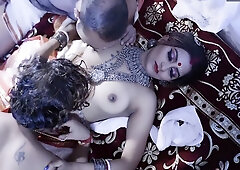 Husband Shares His Cute Old Newly Married Wife With His Friend At Wedding Night - Threesome Fuck