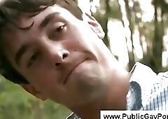 Neat student fucks stranger outdoor