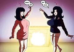 Amateur big boobed futanari cartoon with Tekuwastaken in campfire sessions