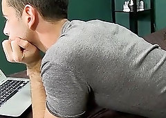 Twink gives jock some anal from behind