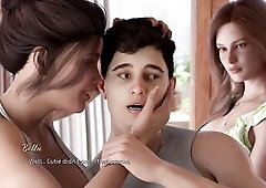 Growing Things Up 5 - Lucas Plays with Bella’s Body Then Fantasies of Brenda’s Massive Boobs. Lucas has enjoyment pressing Bella’s tits and ass,