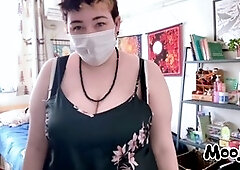 Chubby stepmom Moo Jay with huge curves shows off how she gets off