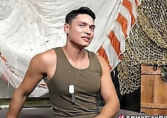 New army Sebastian Green fucks Brandon Anderson ass