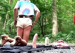 Public Dildo Stuffing Panties In Ass Pussy Roadside Cro