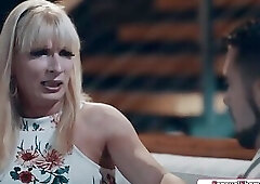 Busty trans stepmom Jamie French gets barebacked by stepson