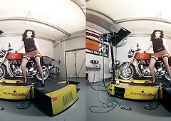 Biker Babe Gets Turned on by a Test Drive