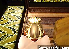 Hawt ebony blond woman with large melons and large butt sucks a white shlong on her knees - (U can upload full game in bio)