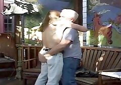 Lads, gay bang, outside fuck