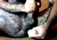 Hairy guy and his dildo 5