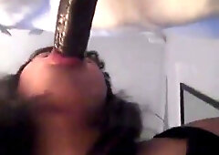 Amateur CD sucks Black cock at gloryhole 5