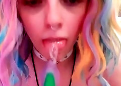 Stacked brunette goes solo toys and masturbation