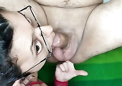 esposa chupando el culo del marido / pegging / rimjob